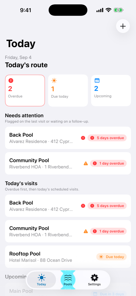 Pool Service Logbook Pro Screenshot